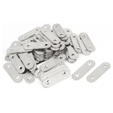 50mm x 15mm x 2mm Stainless Steel Straight Bracket Flat Repair Plate 60PCS