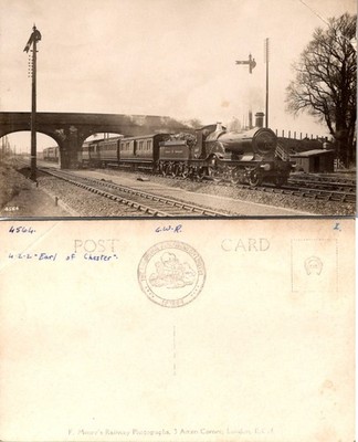 Postcard of a Steam Locomotive near Chester England