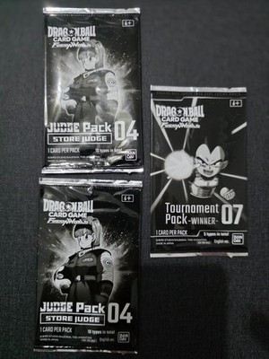 dragon ball fusion world 07 Winner Pack And 2 07 Judge Packs Lot Of 3