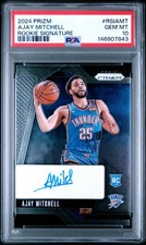 PSA 10 - AJAY MITCHELL Auto - 2024 Prizm Rookie Signature OKLAHOMA CITY THUNDER 