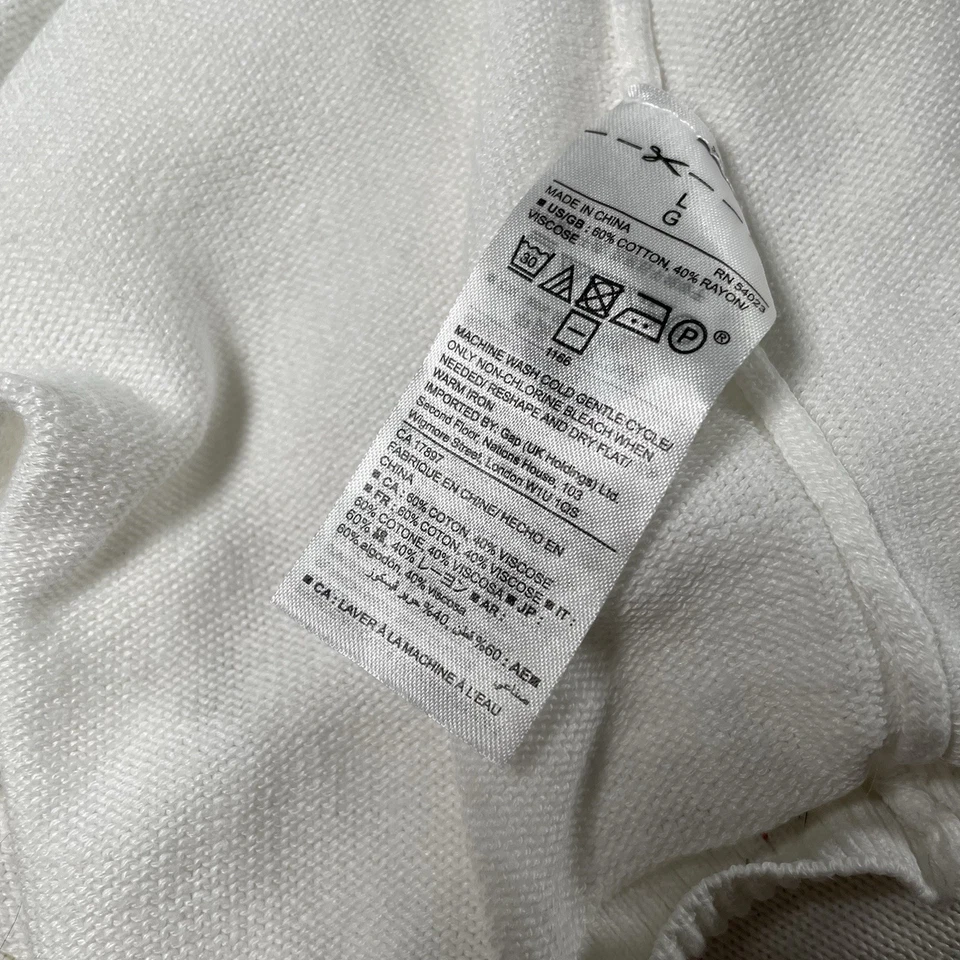 Cárdigan plumero suéter blanco grande Gap para mujer Foto 4 de 4