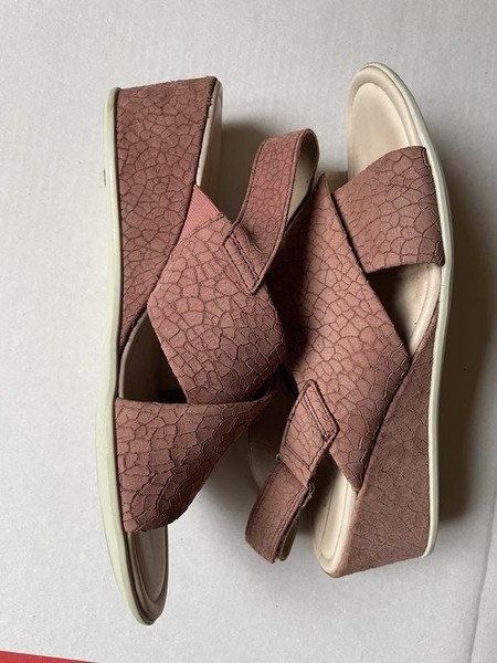Women Ecco Heels Pink Leather 40