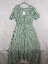 Baltic Born Robyn Maxi Dress Smocked Waist Womens Size XL Cottagecore Boho Chic
