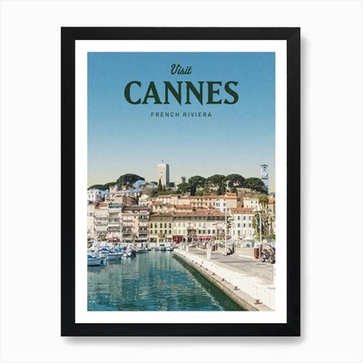 Cannes, Côte d'Azur Kunstdruck gerahmt Wandbild Poster Leinwanddruck Bild