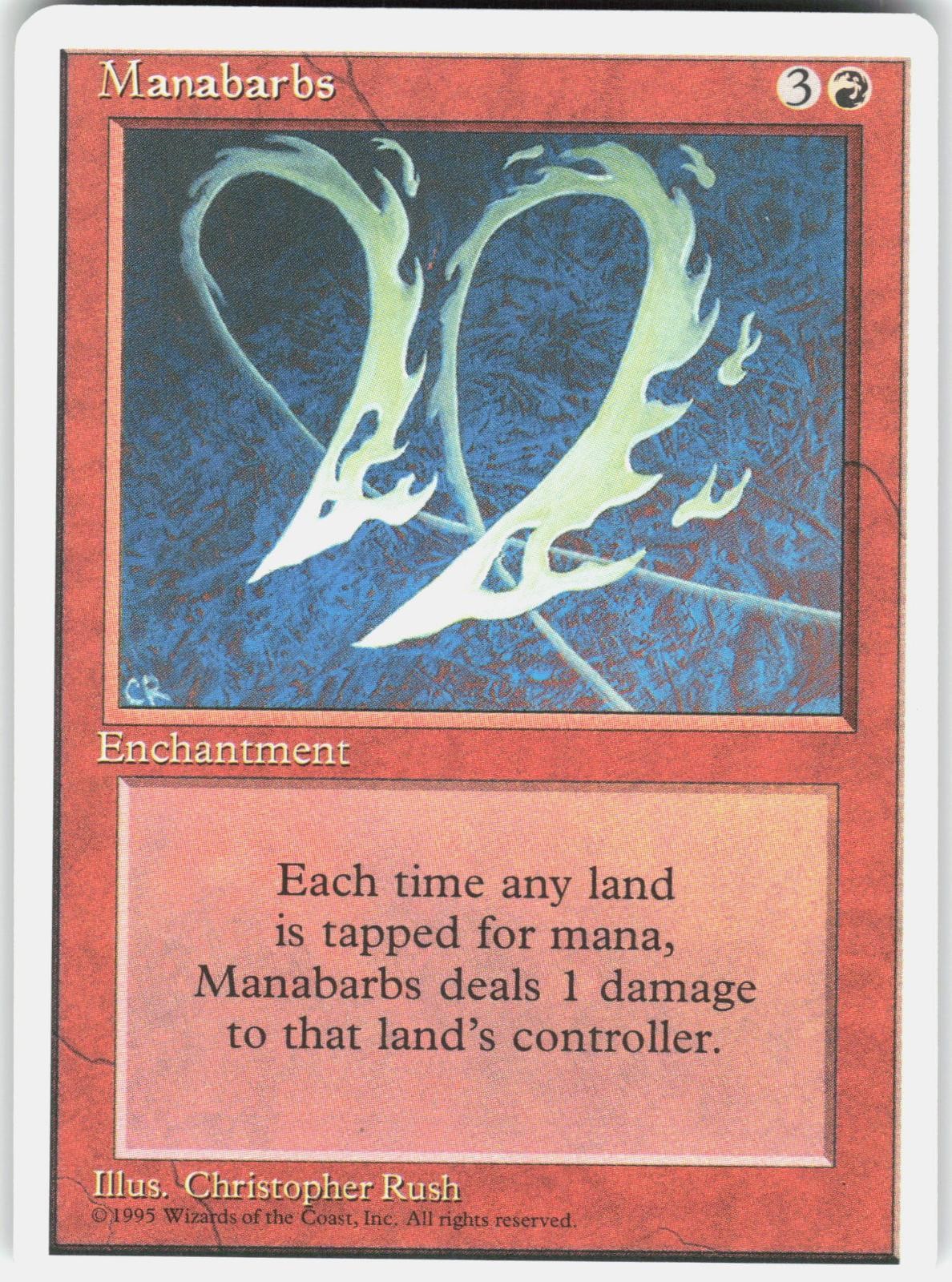 Manabarbs Rare Fourth Edition Magic: The Gathering Lightly Played