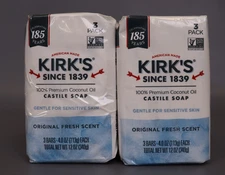 Kirk s Original Coco Castile Natural Bar Soap  4 oz  2 count