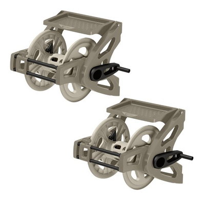 #ad #ad Suncast 175 Foot Slide Trak Garden Hose Handler Wall Mounted Hose Reel 2 Pack $165.78