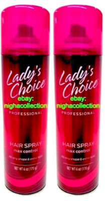 (2) Lady's Choice Professional Hair Spray Max Control All-Day Shape & Extra Hold