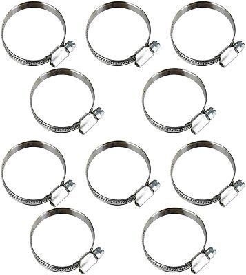 10 Schlauchschellen Edelstahl 32-50 mm W2 V2A DIN 3017 Schneckengewinde Schelle