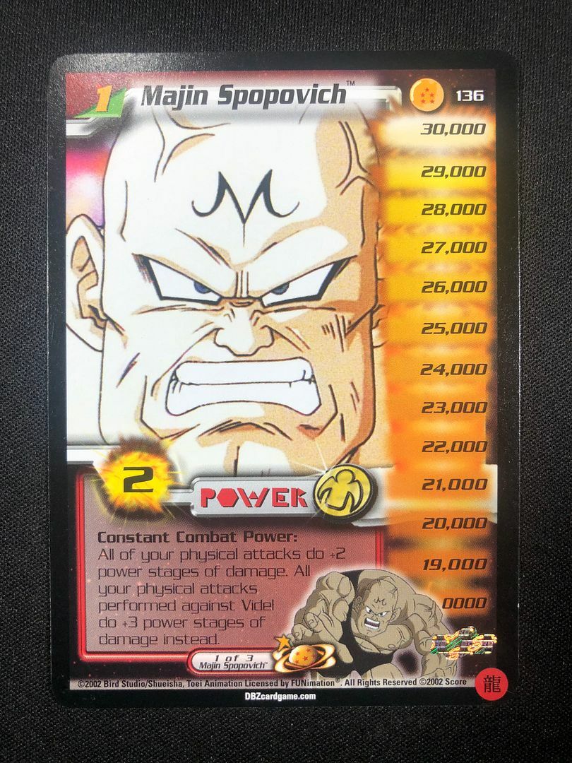 Dragonball Z 136 Majin Spopovich World Games Saga Personality Rare