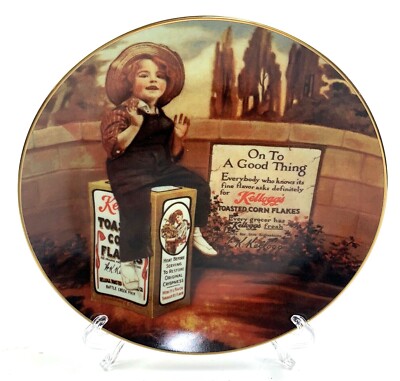 Vintage Kellogg s Nostalgia Collection Plate 1986 On To A Good Thing Series #1