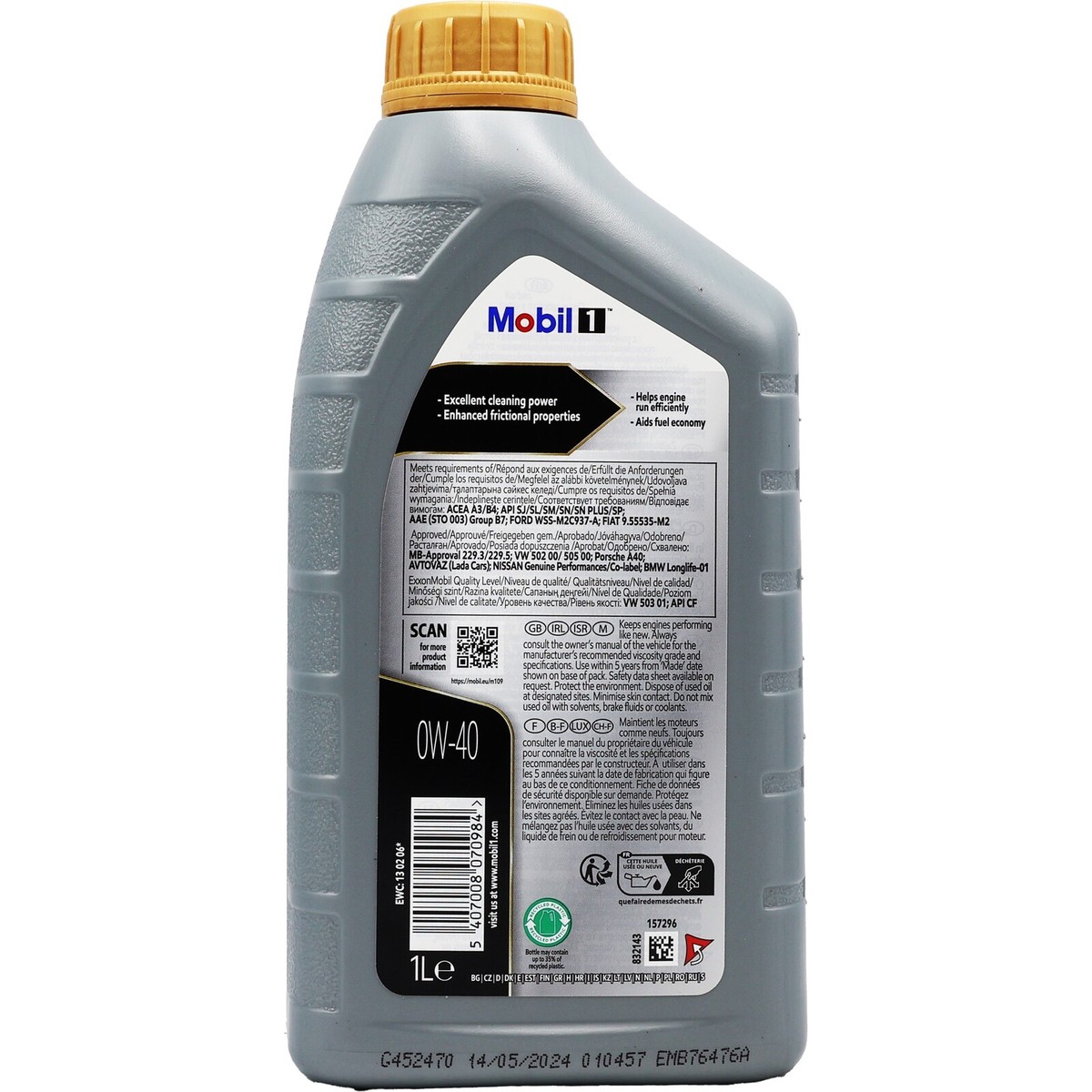Mobil 1 FS 0W-40 0W40 Advanced Fully Synthetic Multigrade Engine