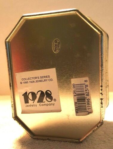 VINTAGE 1928 JEWELRY COLLECTOR'S SERIES OCTAGON DECORATIVE TIN EARLY TO BED RISE - Picture 5 of 6