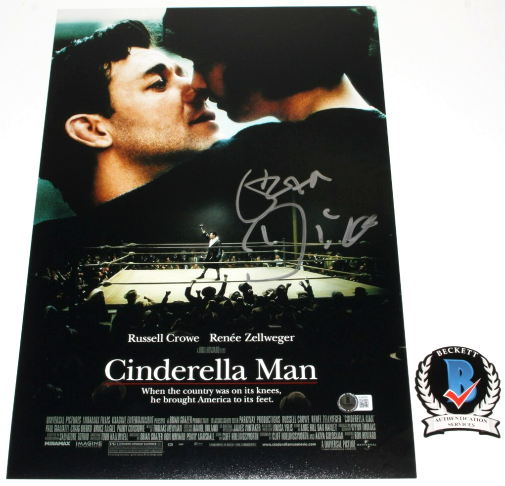 CRAIG BIERKO SIGNED 'CINDERELLA MAN' MAX BAER 12x18 MOVIE POSTER BAS BECKETT COA 