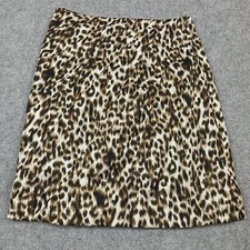 Marc Cain Skirt N2 Short Micro Fibre Lined Zip Animal Print Size S (EU 36) Small