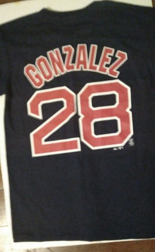 Team Boston Red Sox MLB Adrian Gonzalez Majestic T shirt Mens Blue Size S NWOT - Picture 3 of 8