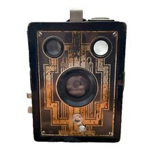 Kodak Brownie Six-20 Camera Untested Leather Case 1936 Art Deco 620 Film Photos 