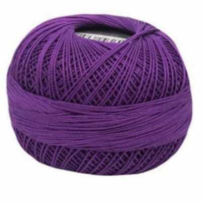Lizbeth Egyptian Cotton Crochet Thread Size 10 Color 647 Dark Purple Iris