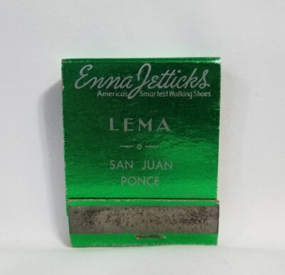 Vintage Enna Jetticks Women's Shoes Matchbook Lema San Juan Ponce PR Advertising