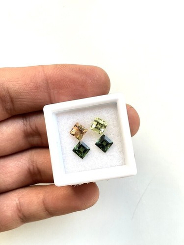3.30 carats tourmaline mix matched pair, green & mint and pink tourmaline - Picture 5 of 6