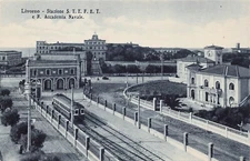 Livorno Italy Calabria Regina Margherita Barrier Naval Academy Vtg Postcard C55