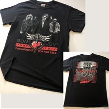 BON JOVI Black Tour T-Shirt Sz M 2-sided This House is Not For Sale Tour Tee