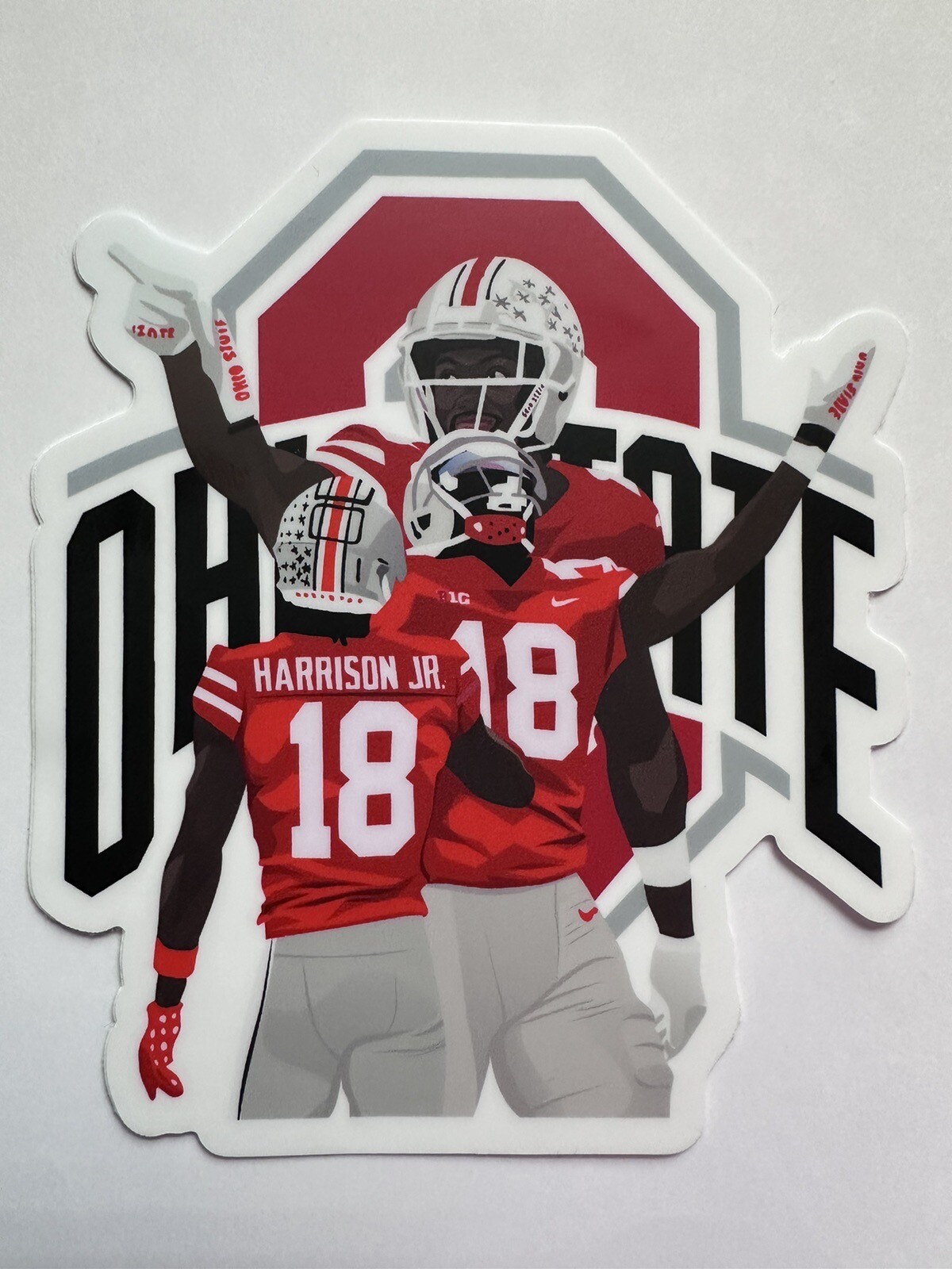 Marvin Harrison Jr Maserati Marv Ohio State Vinyl Decal Sticker NCAA