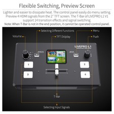 FEELWORLD LIVEPRO L1 Multi Format Video Mixer Switcher Real Time Live Streaming