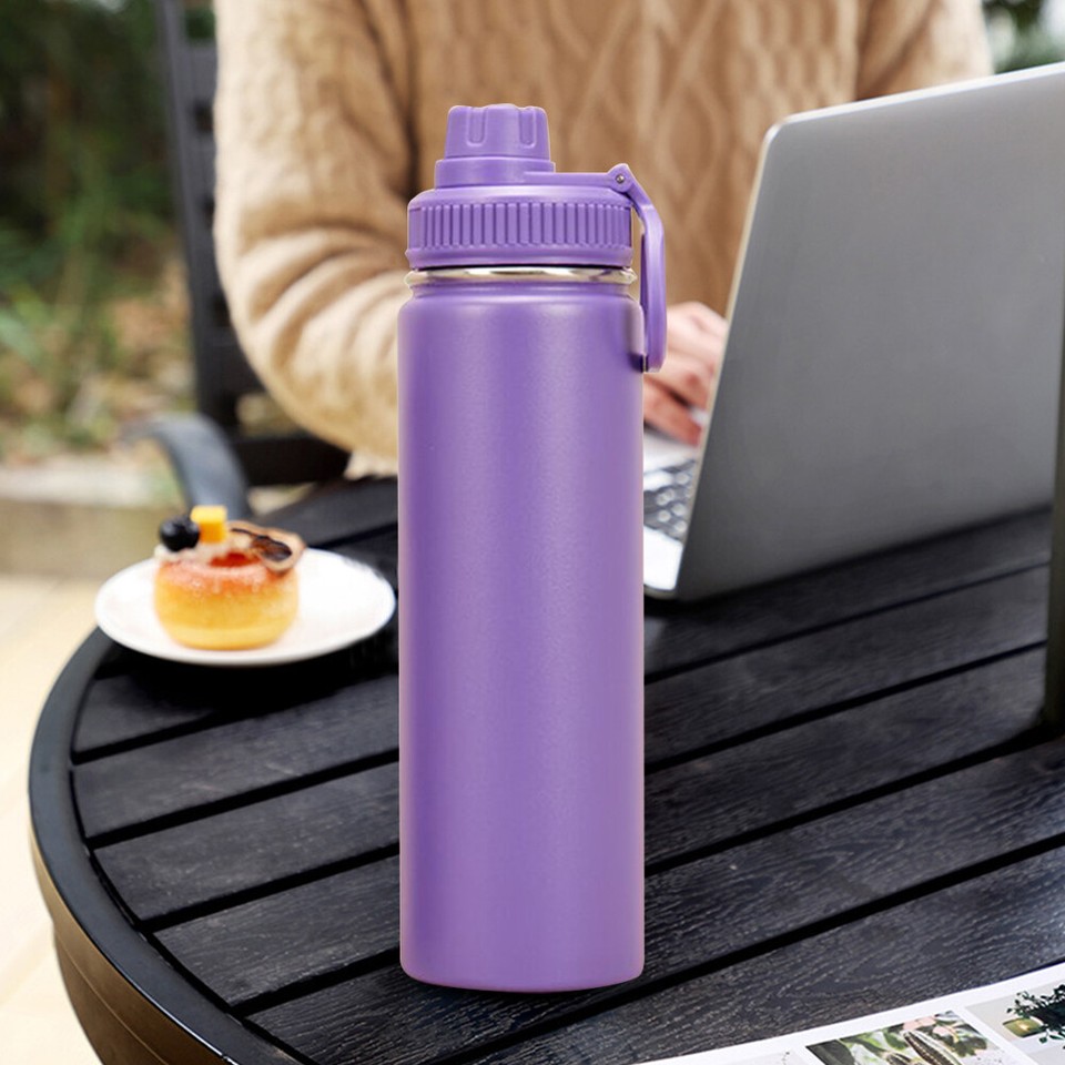 22 Oz Outdoor Cup Wall Vacuum Insulated Water Bottle Leakproof
