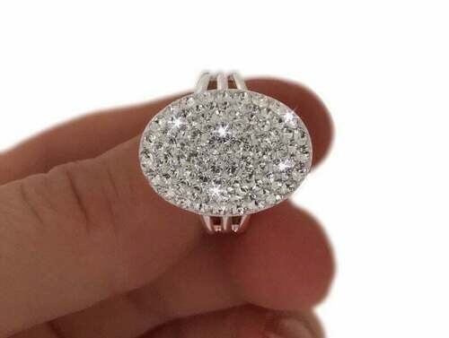 Anello di Fidanzamento Diamante Bianco 3,50 Ct Taglio Tondo Creato in Laboratorio Argento Sterling 925 - Foto 1 di 3