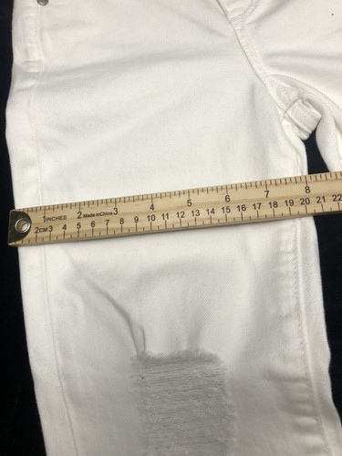 Art Class Girlfriend Denim Pants Distressed White Size 7 Girl Pockets New - Picture 7 of 10