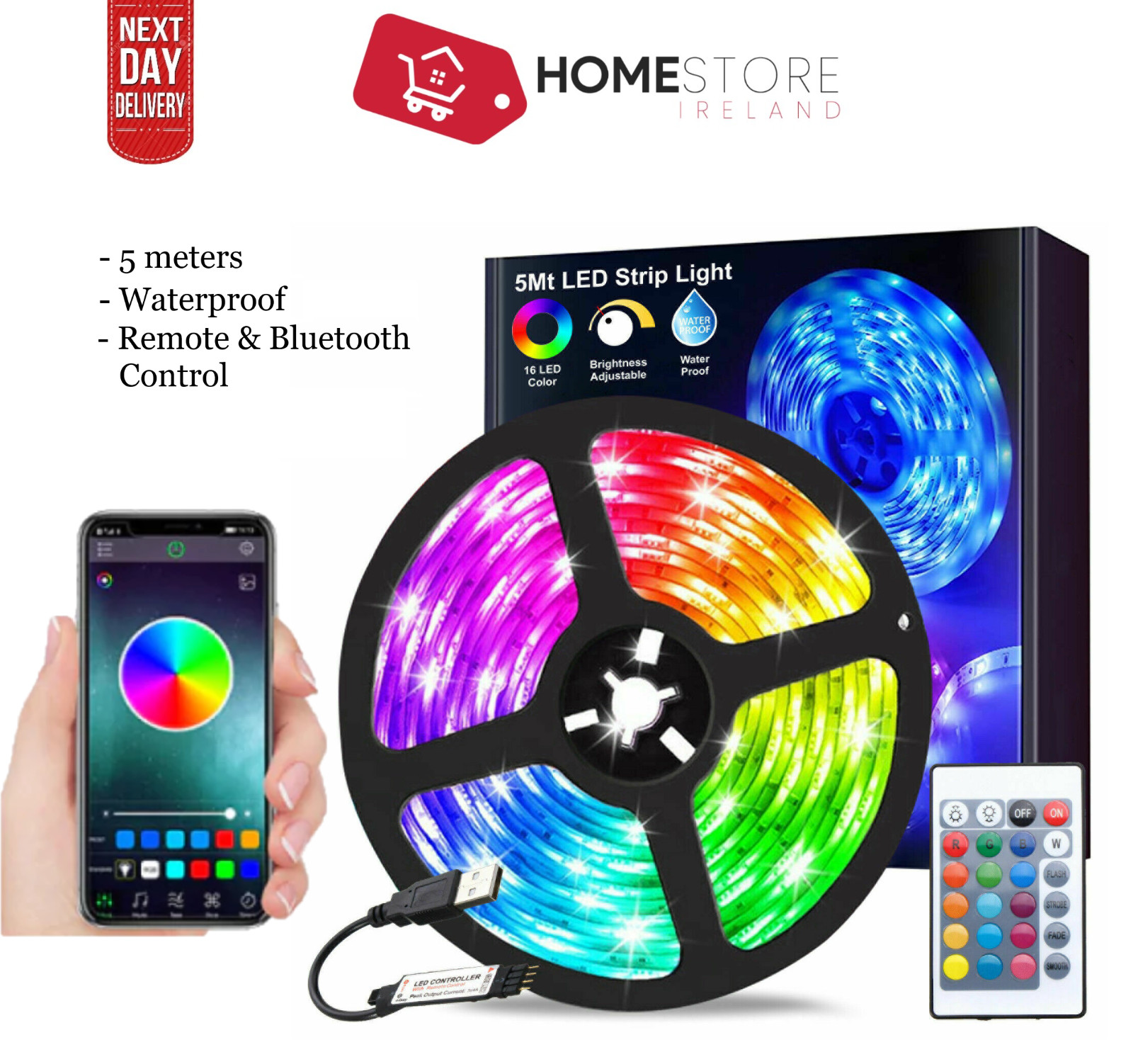 ENERGY LED+ Light Strip, 5 m Multicoloured