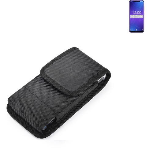 Étui Ceinture Holster Pour Doogee N10 - Noir - Cuir Artificiel Et Feutre - Neuf