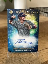 Trey Sweeney 2022 Bowman Inception Primordial Prospect Auto #49/75 NY YANKEES