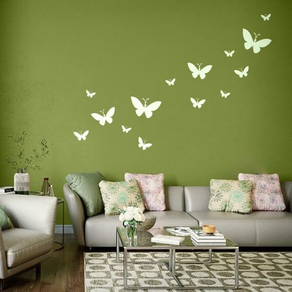 Butterfly Two Layer Stencils - 11x8.5" Reusable For Wall Art & Crafts