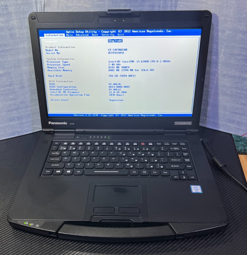CF-54F9885KM, i5-6300U 2.40Ghz,8GB Mem,256GB SSD,Touchscreen,4G LTE,GPS,3,430Hrs