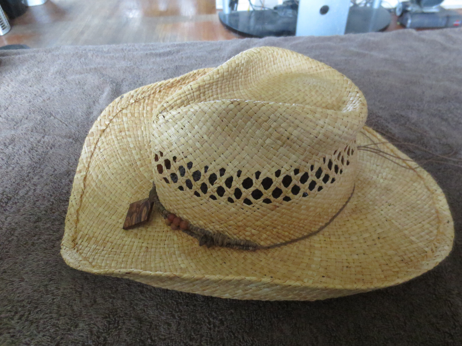 Harley Davidson Cowboy/Cowgirl Straw Hat Sz Sm/Med Cu… Gem