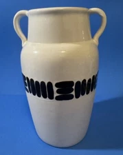 Nate Berkus Large Vase Urn White Black Geometric Comtemporary Modern Lines