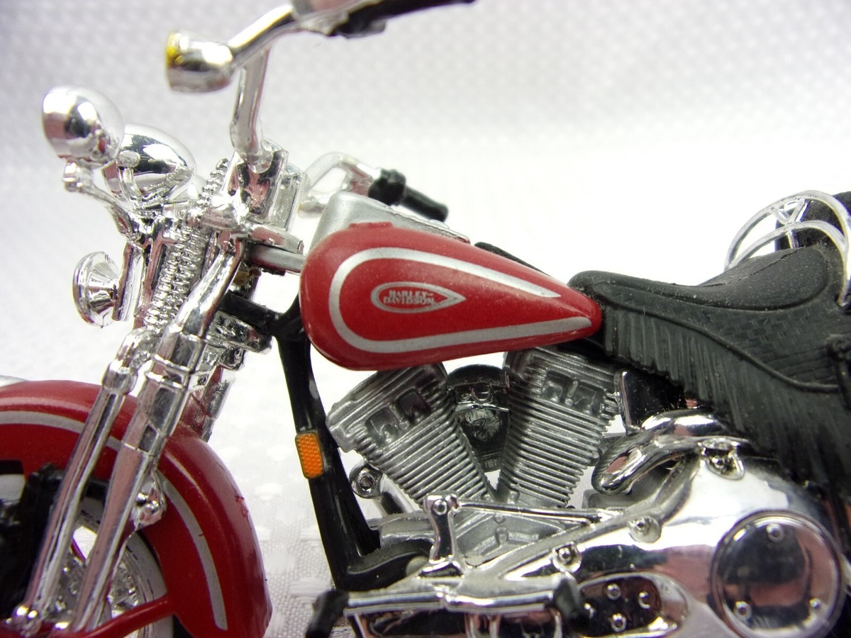 Maisto Harley-Davidson FLSTS Springer 黒赤 MAISTO 1/18 - HARLEY-DAVIDSON FLSTS Heritage Softail