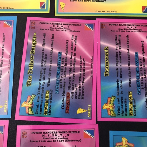 Mighty Morphin Power Rangers Card Lot X 10 Saban 1994 FREE MYSTERY CARD - Picture 16 of 20