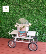 Hire Only* Vintage White Candy Floss Machine & Cart Birthdays Weddings Parties