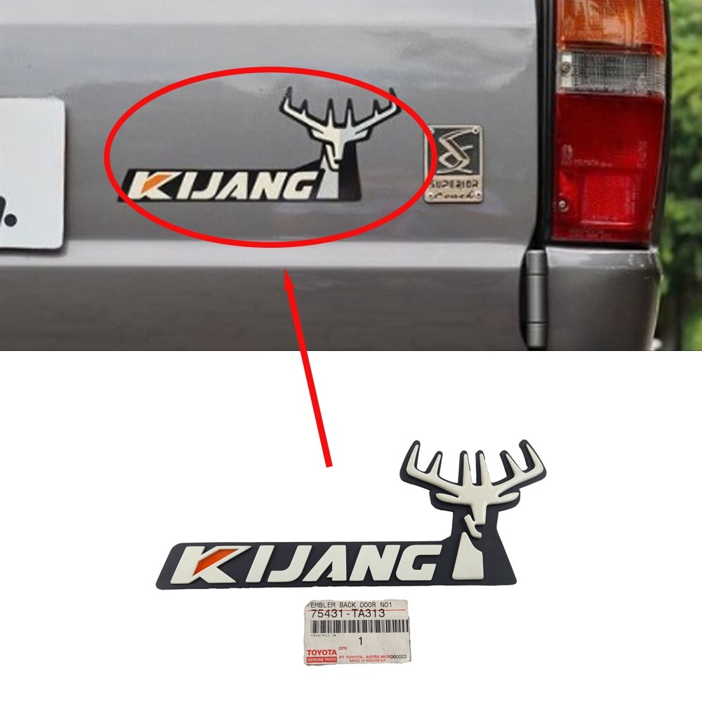Toyota Kijang Rear Back Door Emblem Badge Nameplate Logo Genuine
