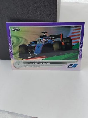2022 Topps Chrome Formula 1 F2 Cars Purple 024/399 Marcus Armstrong #136