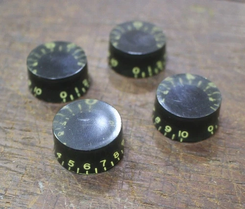Aged Black CAB Speed Knobs Set (4) For Gibson Guitar
