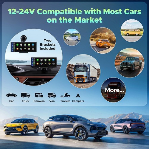 9-Inch Wireless Carplay Car Stereo, 2.5KDash Cam+1080P Camera, GPS Navigation~ - Bild 8 von 10