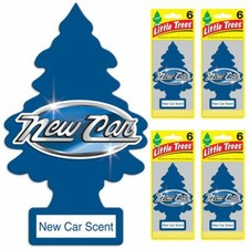 Little Trees Air Freshener New Car Scent, (Pack of 24)