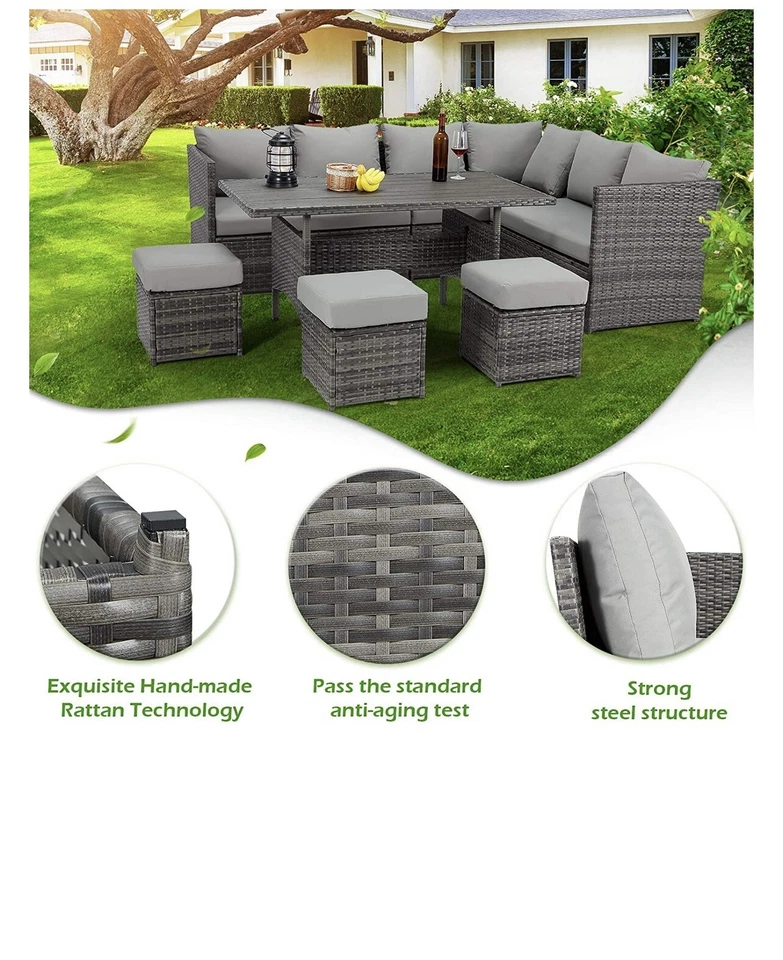 Conjunto confortável de pátio cinza - Imagem 3 de 3