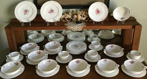 Spode SAVOY BRIDAL (NO GOLD TRIM) BONE CHINA  lot 22 pc