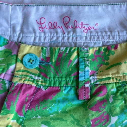 Corto LILLY PULITZER Talla 00 Impreso de Hibisco The Callahan L14 - Imagen 8 de 12