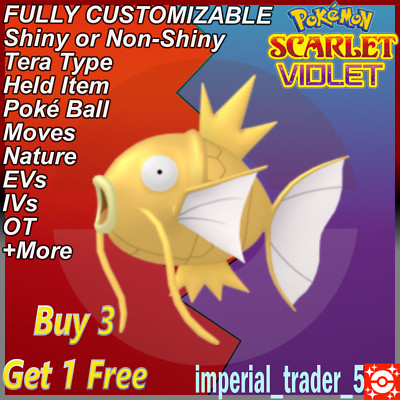 Pokémon Scarlet and Violet   Shiny Magikarp   W/ Best 6IV Customizable